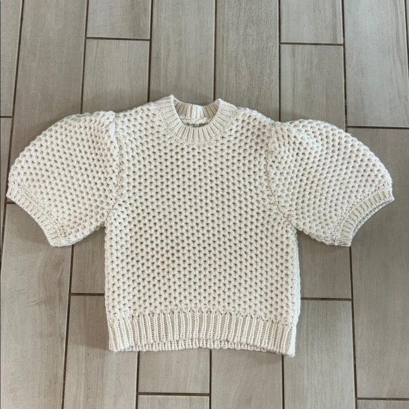 Anine Bing Brittany Balloon Short Sleeve Knit Sweater - Picture 6 of 10